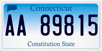 CT license plate AA89815