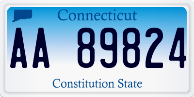 CT license plate AA89824