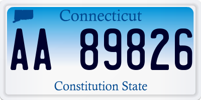 CT license plate AA89826