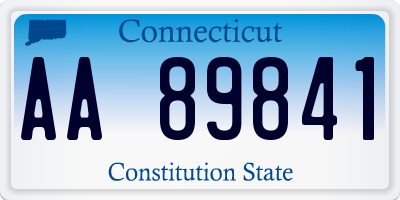 CT license plate AA89841