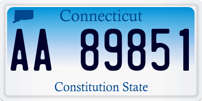 CT license plate AA89851