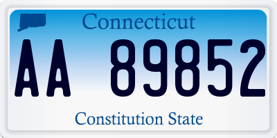 CT license plate AA89852