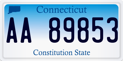 CT license plate AA89853