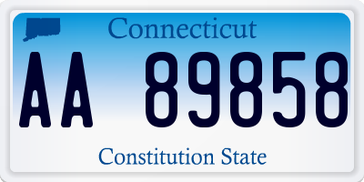 CT license plate AA89858