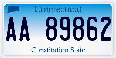 CT license plate AA89862
