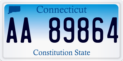 CT license plate AA89864