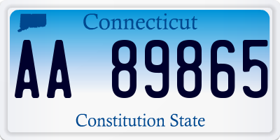 CT license plate AA89865