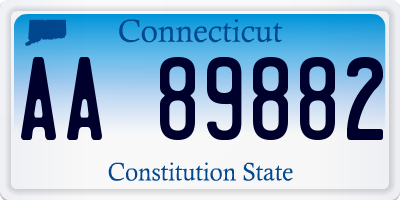 CT license plate AA89882