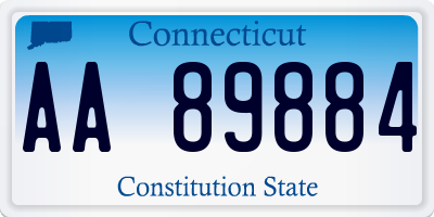 CT license plate AA89884