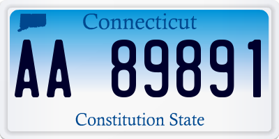 CT license plate AA89891