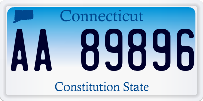 CT license plate AA89896