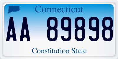 CT license plate AA89898