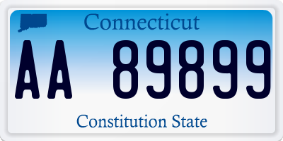CT license plate AA89899