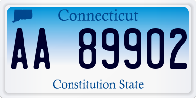 CT license plate AA89902