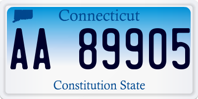 CT license plate AA89905