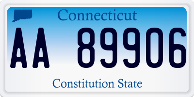 CT license plate AA89906
