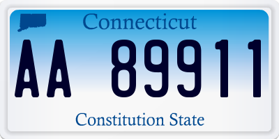 CT license plate AA89911