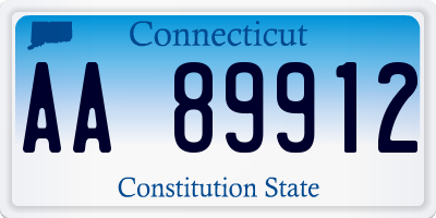 CT license plate AA89912