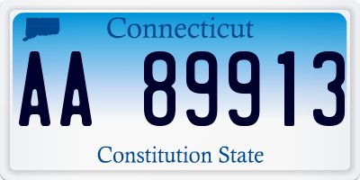 CT license plate AA89913
