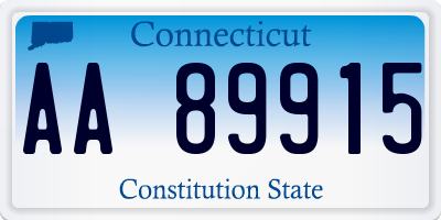 CT license plate AA89915