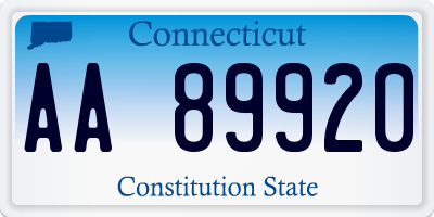 CT license plate AA89920