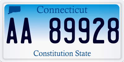 CT license plate AA89928