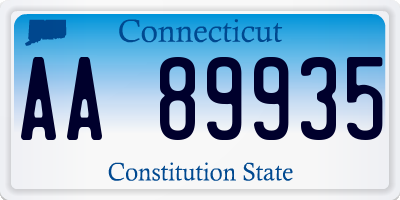 CT license plate AA89935