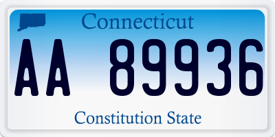 CT license plate AA89936