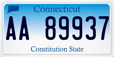 CT license plate AA89937