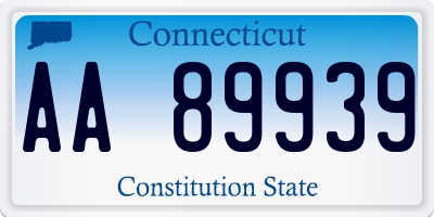 CT license plate AA89939