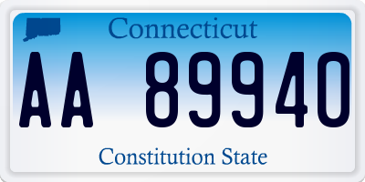 CT license plate AA89940