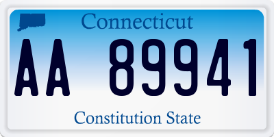 CT license plate AA89941