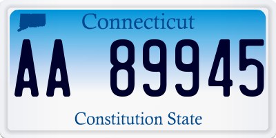 CT license plate AA89945