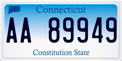 CT license plate AA89949