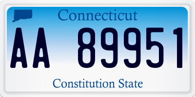 CT license plate AA89951