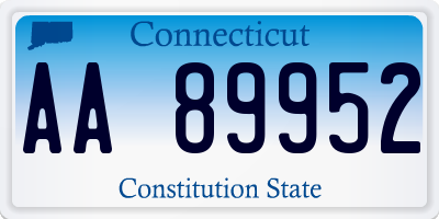 CT license plate AA89952