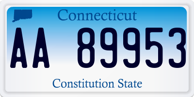 CT license plate AA89953