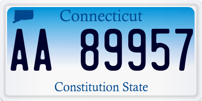 CT license plate AA89957