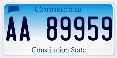 CT license plate AA89959