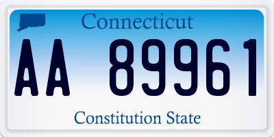 CT license plate AA89961