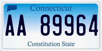 CT license plate AA89964