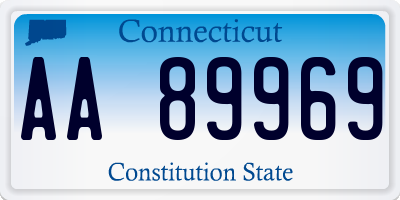 CT license plate AA89969