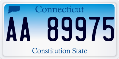 CT license plate AA89975