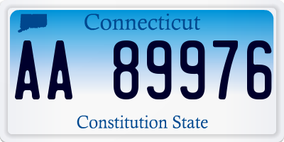 CT license plate AA89976