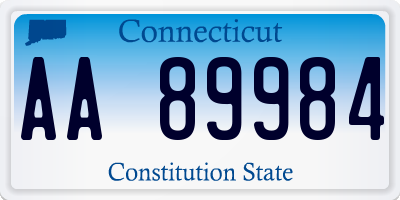CT license plate AA89984