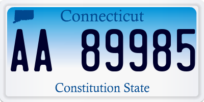 CT license plate AA89985