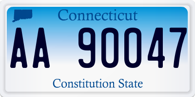 CT license plate AA90047