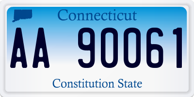 CT license plate AA90061