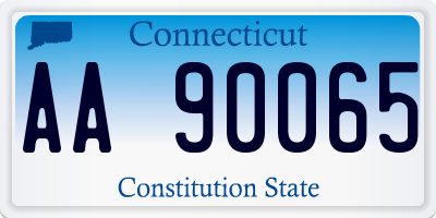 CT license plate AA90065
