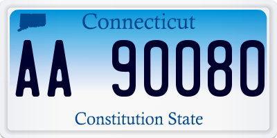CT license plate AA90080